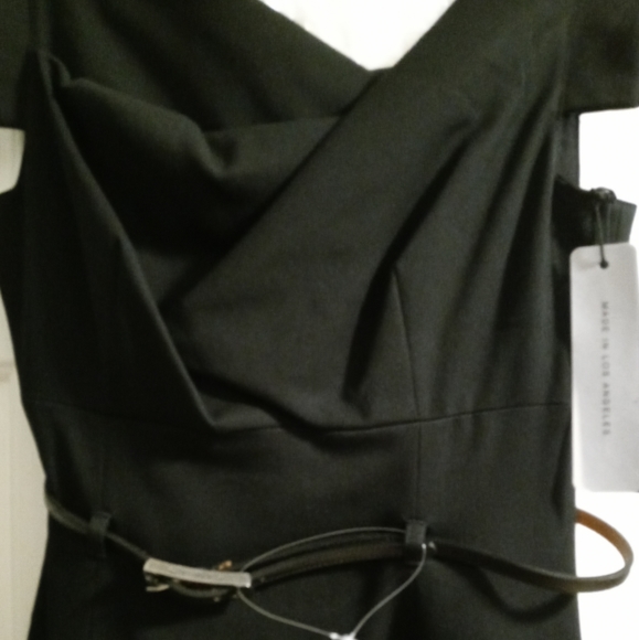 Black Halo Jackie O belted Black Sheath 2,4,6,8,10,12 - Picture 5 of 5